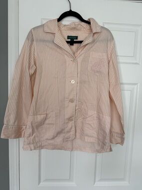 Ralph Lauren 100% cotton Pink Striped Pajama set- size M
